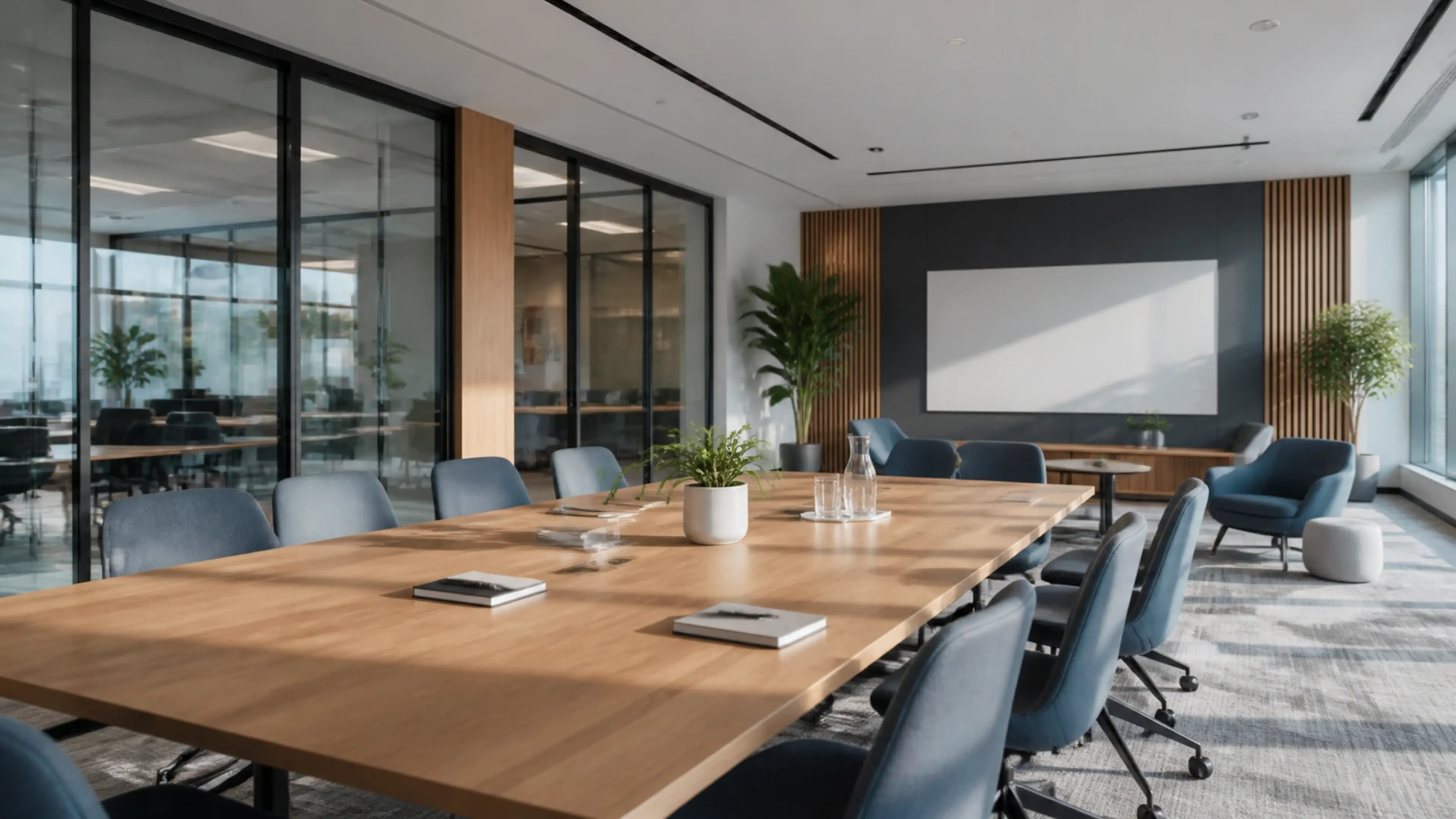 Bright modern office workspace for meetings and collaboration