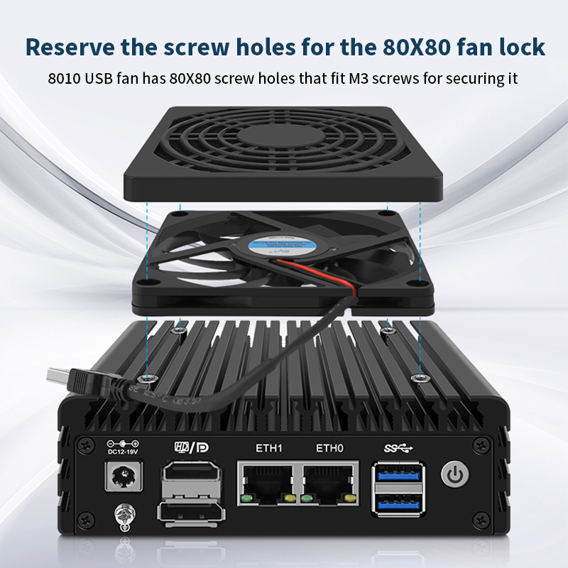 80 x 80 mm fan mounting support